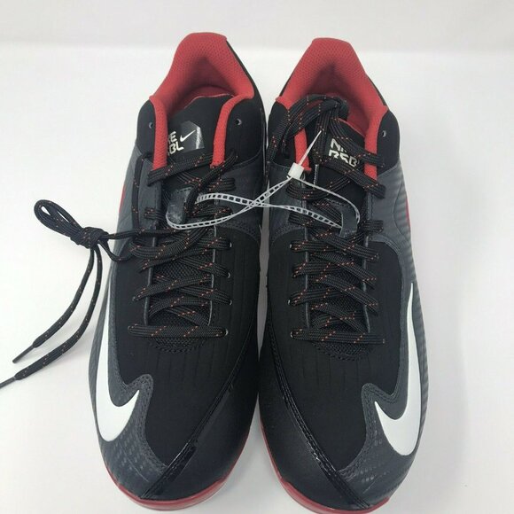 Mens Nike Air MVP Black and Red BSBL Baseball Cleats 684685-061 Size 10.5 - Picture 3 of 5